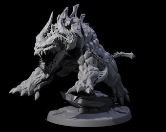 Hulking Hellhound A Miniature for D&D, Dungeons and Dragons, Pathfinder and many other tabletop games