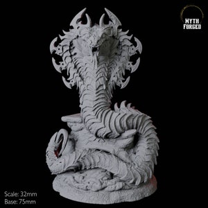 Coiled Giant Snake Miniature A for D&D, Dungeons and Dragons, Pathfinder and many other tabletop games