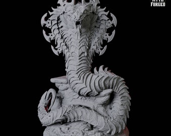 Coiled Giant Snake Miniature A for D&D, Dungeons and Dragons, Pathfinder and many other tabletop games
