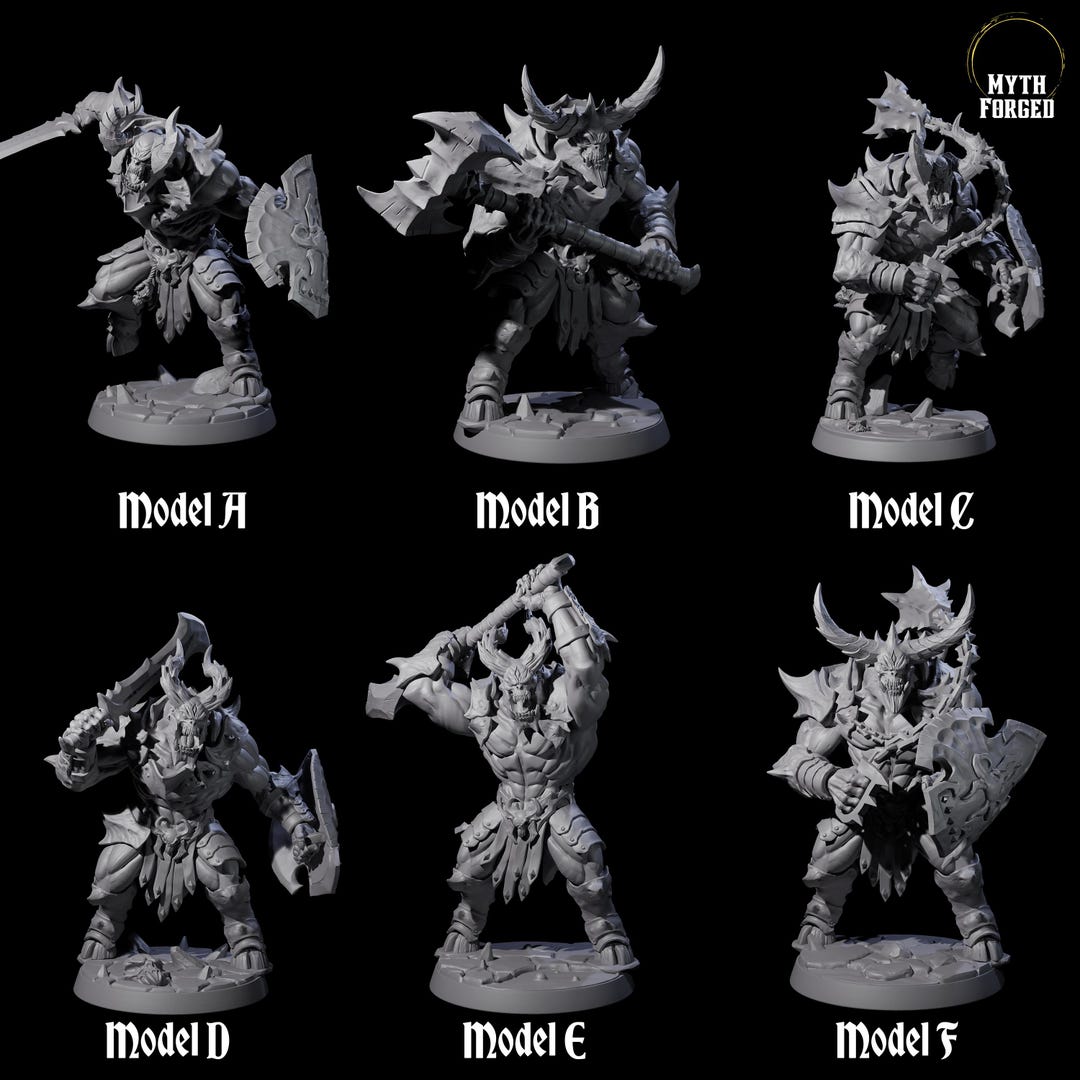 Pathfinder Ravager Six Demonic Ravagers Miniature for D&D, Dungeons and Dragons ...