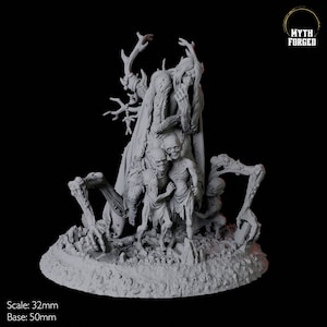 Moon Hag with Undead Victims Miniature for D&D, Dungeons and Dragons, Pathfinder and many other tabletop games
