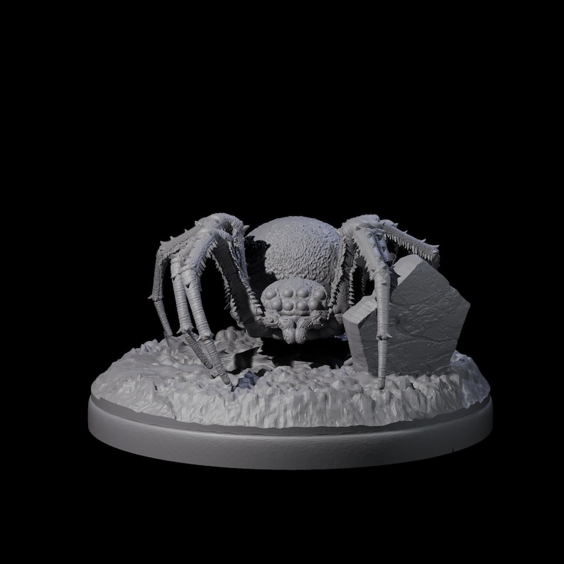 Six Skittering Cave Spiders Miniature for Dungeons and Dragons, Pathfinder or other TTRPGs