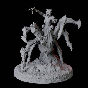 Evil Female Drider Miniature A for D&D, Dungeons and Dragons, Pathfinder and many other tabletop games