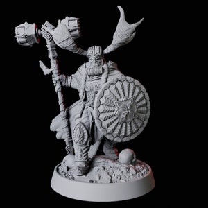 Master Barbarian Druid Miniature for D&D, Dungeons and Dragons, Pathfinder and many other tabletop games