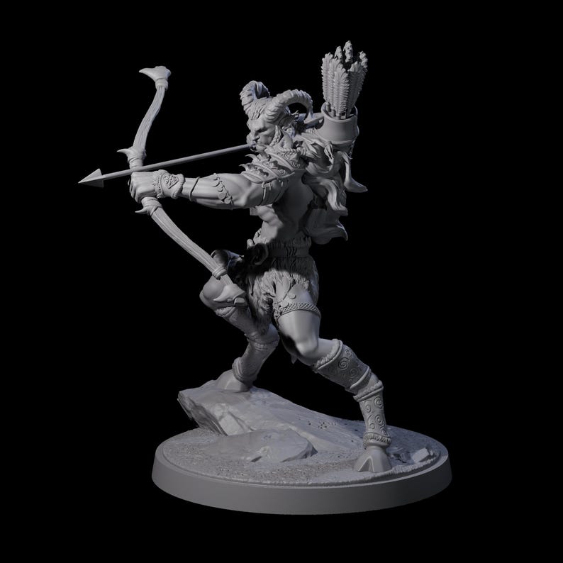 Precise Shot Pathfinder Precise Satyr Marksman A Miniature for D&D, Dungeons and Dragons ...