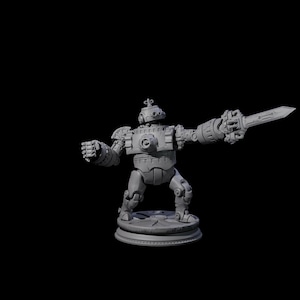 Ticking Clockwork Soldier A Miniature for D&D, Dungeons and Dragons, Pathfinder and many other tabletop games