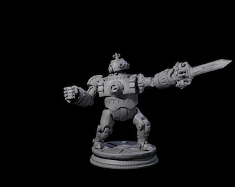 Clockwork Soldier Miniature A: D&D, Pathfinder, Tabletop Games