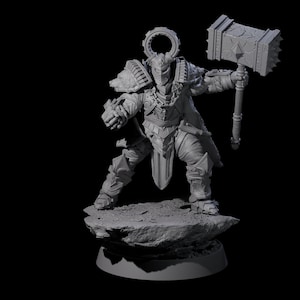 Mercenary of the Golden Circle J Miniature for D&D, Dungeons and Dragons, Pathfinder and many other tabletop games