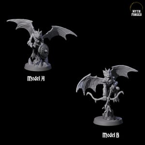 Two Charged Winged Kobolds Miniature for D&D, Dungeons and Dragons, Pathfinder and many other tabletop games