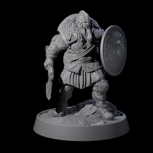 Veteran Viking Warrior A Miniature for D&D, Dungeons and Dragons, Pathfinder and many other tabletop games