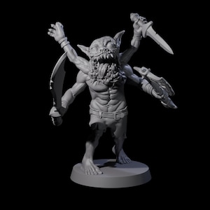 Mutated Goblin Champion Koruvus Miniature for D&D, Dungeons and Dragons, Pathfinder and many other tabletop games