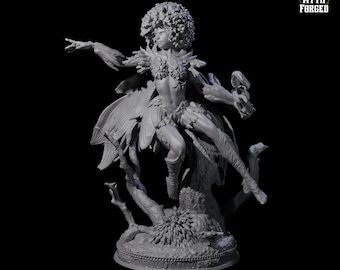 Playful Forest Dryad Miniature for D&D, Dungeons and Dragons, Pathfinder and many other tabletop games