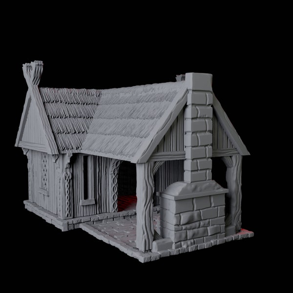 Blacksmith House Scatter Terrain for D&D, Dungeons and Dragons, Pathfinder and Wargames - Kingdom of Saxonia