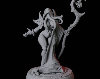 Sexy, Pin up Illithid o Mind Flayer Female Miniature para D&D, Dungeons and Dragons, Pathfinder y muchos otros juegos de mesa
