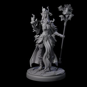 Reine Dunkelelfen Zauberin I Miniatur für D&D, Dungeons and Dragons, Pathfinder und viele andere Tabletop Spiele