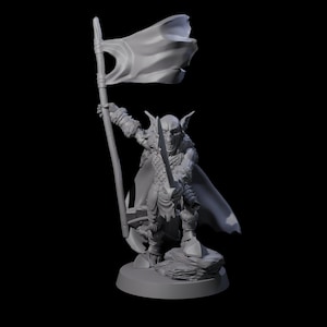 Evil Grinning Goblin Commander Miniature for D&D, Dungeons and Dragons, Pathfinder and many other tabletop games