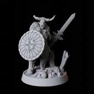 Half Orc Berserker Warrior Miniature for D&D, Dungeons and Dragons, Pathfinder and many other tabletop games