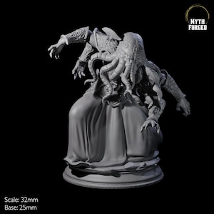 Cunning Mind Flayer or Illithid Miniature A for D&D, Dungeons and Dragons, Pathfinder and many other tabletop games