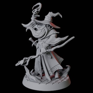 Conjuring Archwizard Miniature for D&D, Dungeons and Dragons, Pathfinder and many other tabletop games