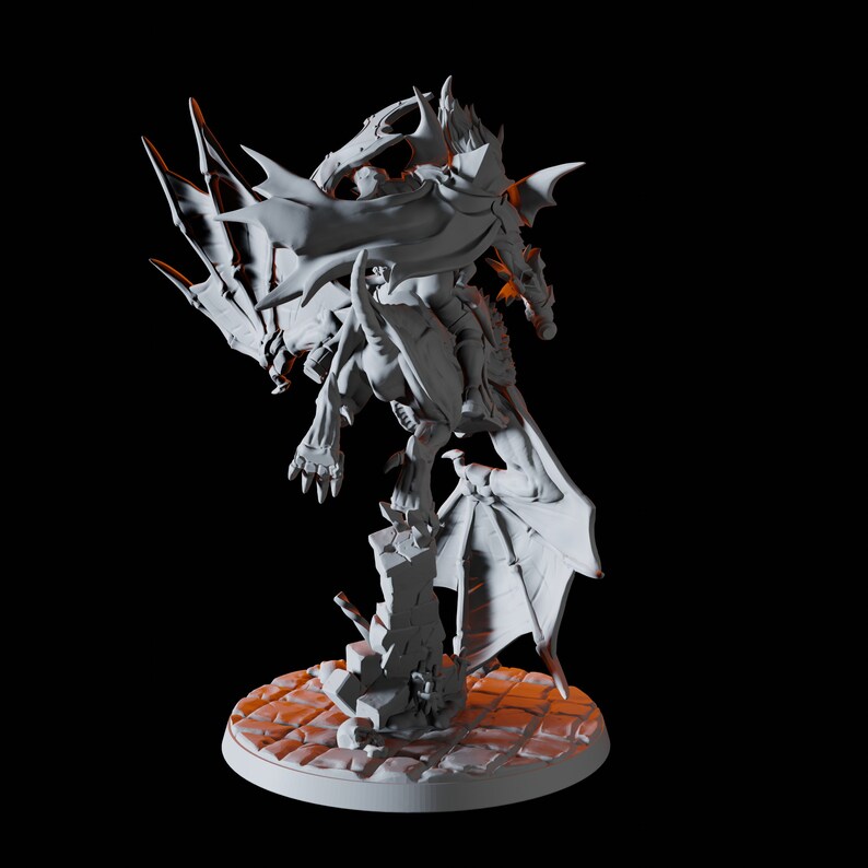 Dnd Riding Bat Vampire Riding a Giant Bat Miniature B for D&D Dungeons and - Etsy