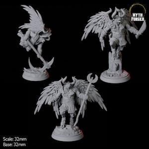 Winged Bull Man Miniatures for D&D, Dungeons and Dragons, Pathfinder and many other tabletop games
