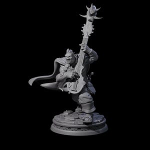 Miniatyr av tungmetallorkbard för D&D, Dungeons and Dragons, Pathfinder och många andra brädspel