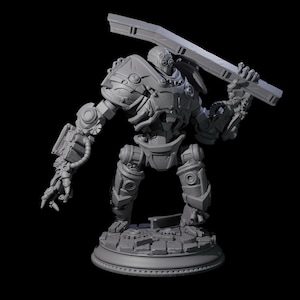 Commandant Clockwork Guardian Miniature voor D&D, Dungeons and Dragons, Pathfinder en vele andere tafelspellen