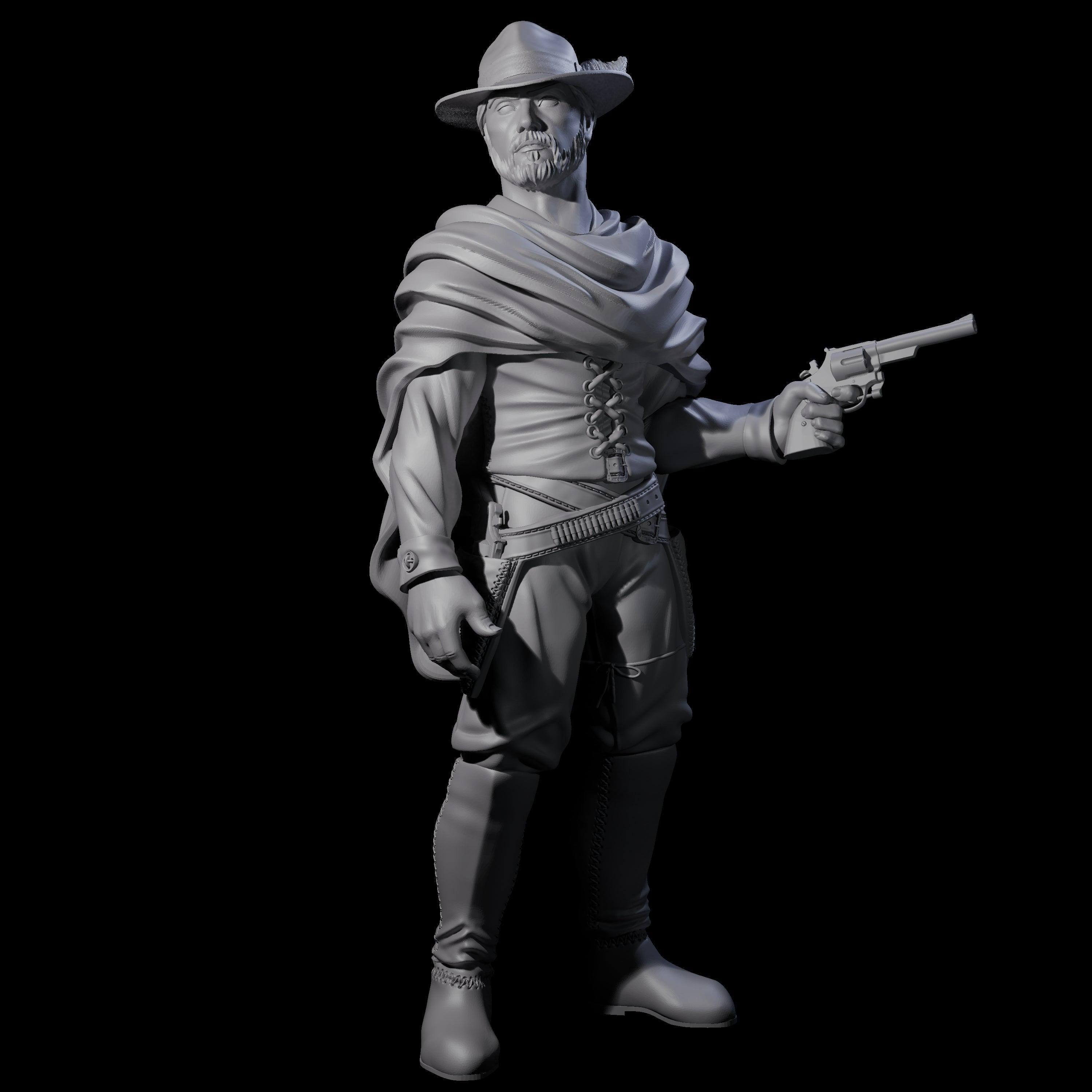 Soldat Miniature Peint 75 Mm – Cowboy Wild West Niveau Art Par Attica Miniatures