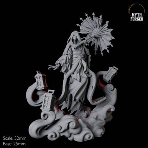 Corrupted Geisha Sorcerer Miniature A for D&D, Dungeons and Dragons, Pathfinder and many other tabletop games