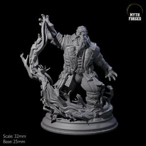 Canny Dwarven Sorcerer Miniature for D&D, Dungeons and Dragons, Pathfinder and many other tabletop games