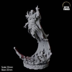 Blood Magic Vampire Miniature A for D&D, Dungeons and Dragons, Pathfinder, Call of Cthulhu and many other tabletop games and RPGs
