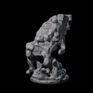Miniatura de limo gris pegajoso para D&D, Dungeons and Dragons, Pathfinder y muchos otros juegos de mesa