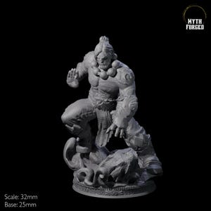 Half Orc Monk Miniature: D&D, Pathfinder Tabletop RPG