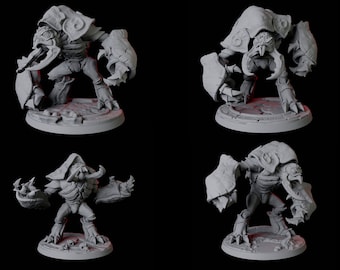 Four Depth Umber Hulk Miniatures for D&D, Dungeons and Dragons, Pathfinder and many other tabletop games