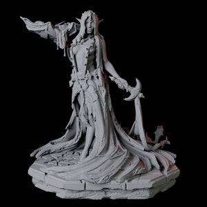 Female Drow High Priestess Miniature for D&D, Dungeons and Dragons, Pathfinder and many other tabletop games