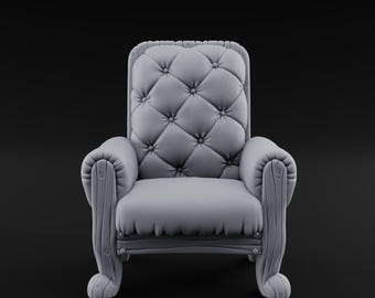 Terrain Chair A 3D Printed Terrain for D&D, Dungeons and Dragons, Pathfinder and Tabletop Gaming