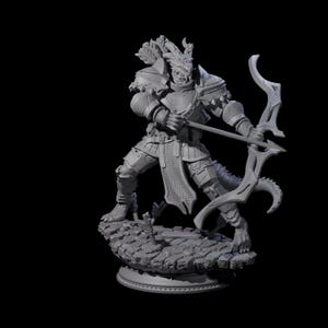 Fighting Dragonborn Dragonguard A Miniature for D&D, Dungeons and Dragons, Pathfinder and many other tabletop games
