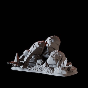 Rocks Shoreline A Coastal Terrain Miniature for D&D, Dungeons and Dragons, Pathfinder and many other tabletop games