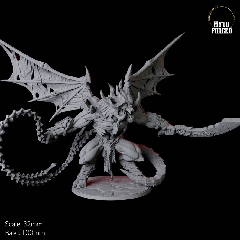 Menacing Balor Miniature for D&D, Dungeons and Dragons, Pathfinder and ...