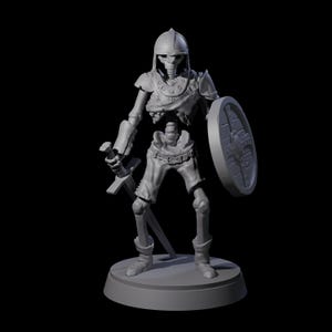 Clanking Armoured Skeleton D Miniature for D&D, Dungeons and Dragons, Pathfinder and many other tabletop games