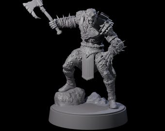 Stoneflesh Ork C Miniatur für D&D, Dungeons and Dragons, Pathfinder und viele andere Tabletopspiele