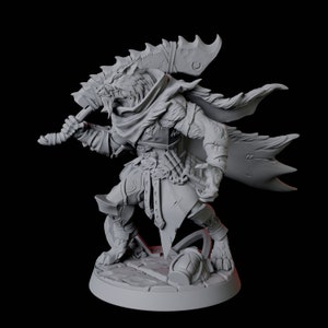 Grinning Werewolf Boss with huge sword for D&D, Dungeons and Dragons, Pathfinder and many other tabletop games