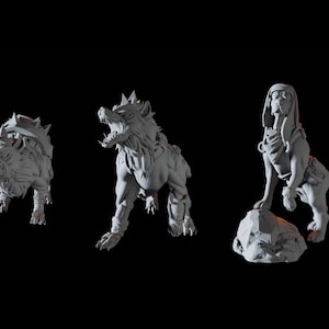 Armoured Dogs Miniature for D&D, Dungeons and Dragons, Pathfinder and many other tabletop games
