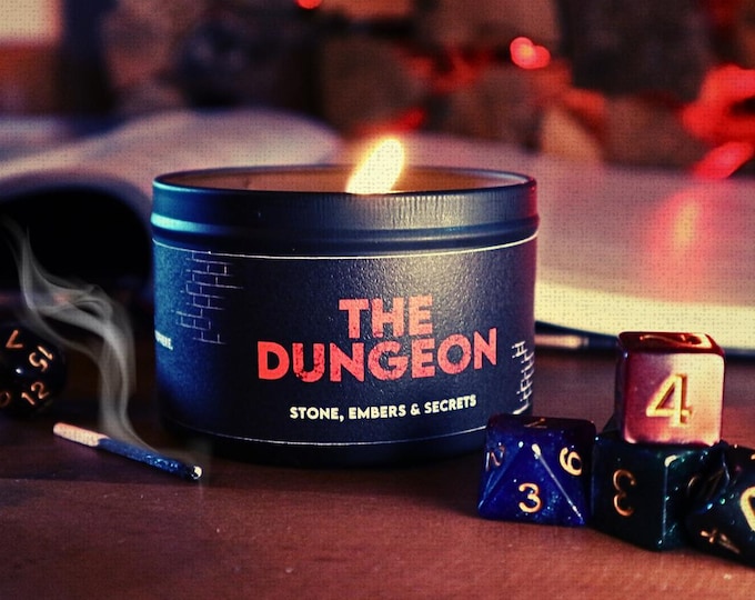 The Dungeon - Atmospheric Candle to Enhance your TTRPG games like Dungeons and Dragons. Smell Like a Real Dungeon! Summon the Atmosphere