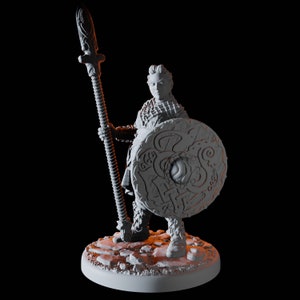Shield Maiden Miniature for D&D, Dungeons and Dragons, Pathfinder and many other tabletop games