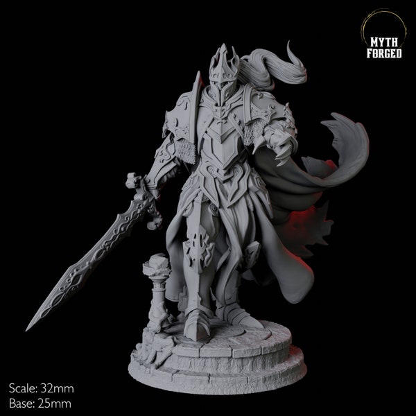 Striding Heavy Armored Paladin Miniatuur voor D&D, Dungeons and Dragons, Pathfinder en vele andere tafelspellen