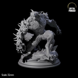 Corrupted Werewolf Miniature for D&D, Dungeons and Dragons, Pathfinder and many other tabletop games