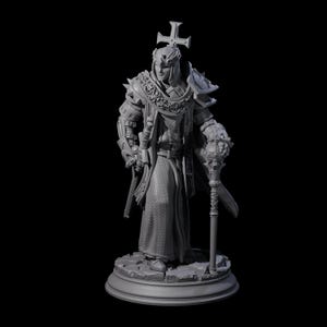 Masked Cleric Miniature for D&D, Dungeons and Dragons, Pathfinder and many other tabletop games