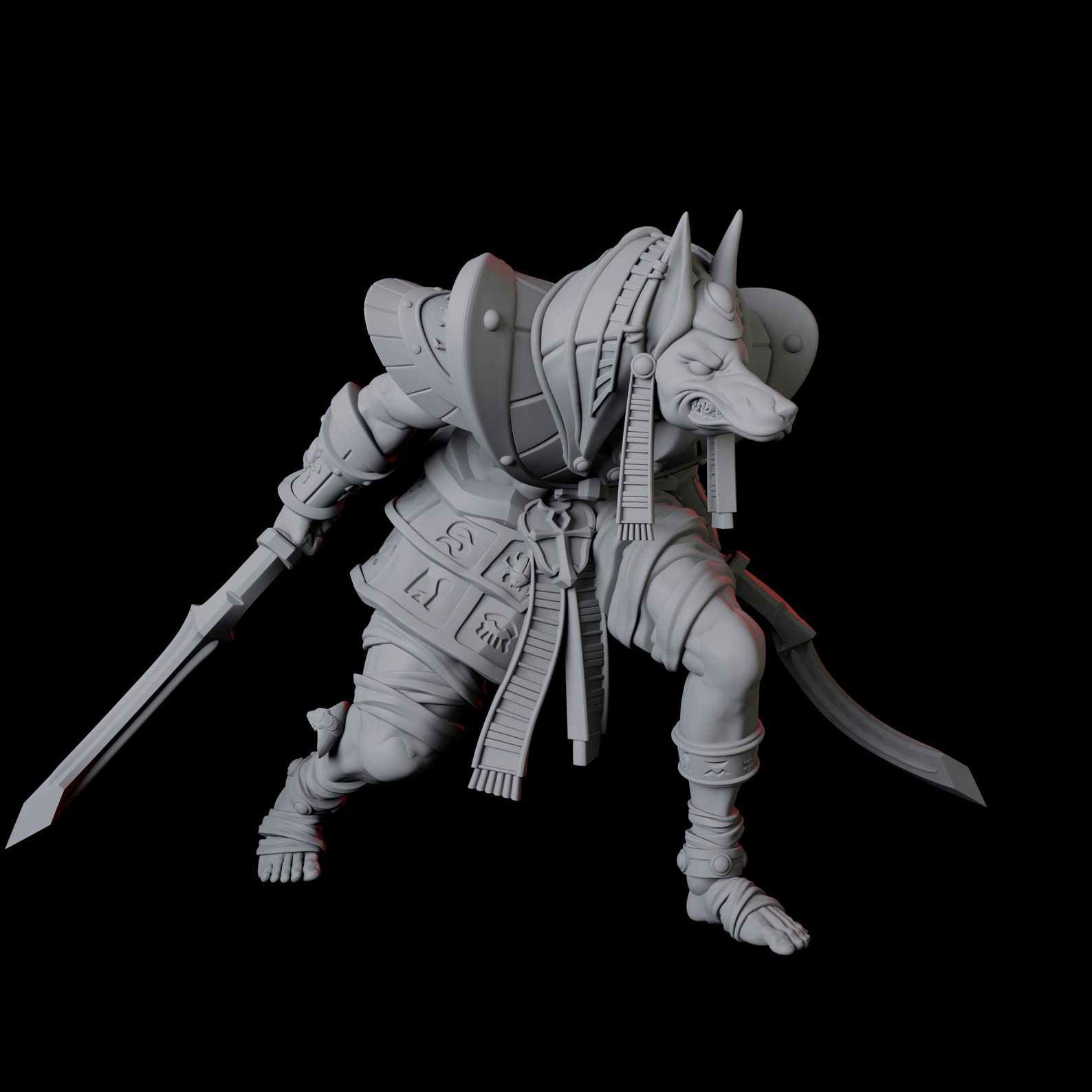 Pair of Anubis Egyptian God Jackal Miniatures for D&D, Dungeons and ...