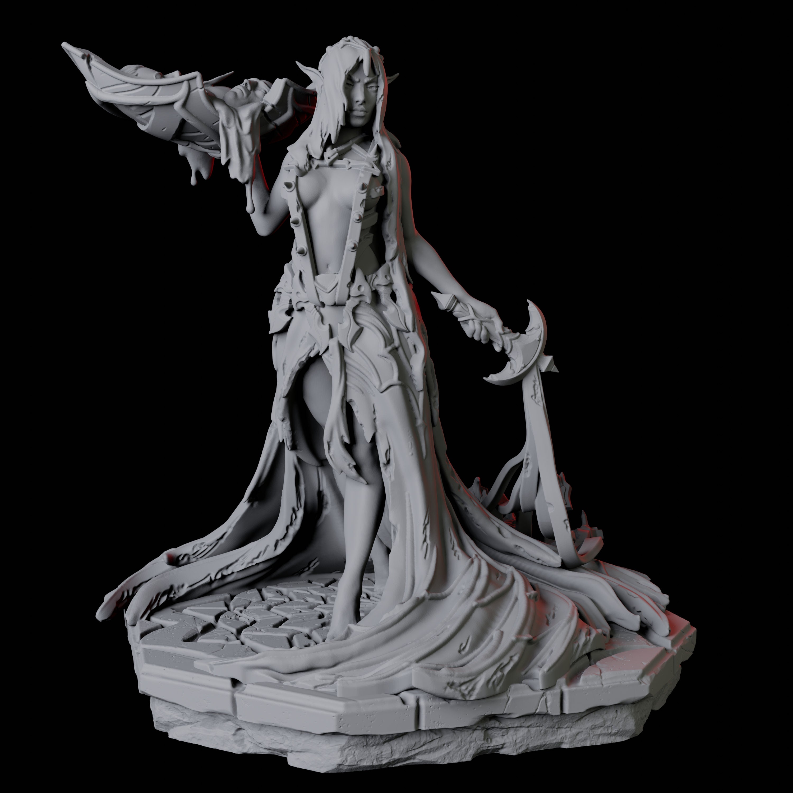 Female Drow High Priestess Miniature for D&D, Dungeons and Dragons